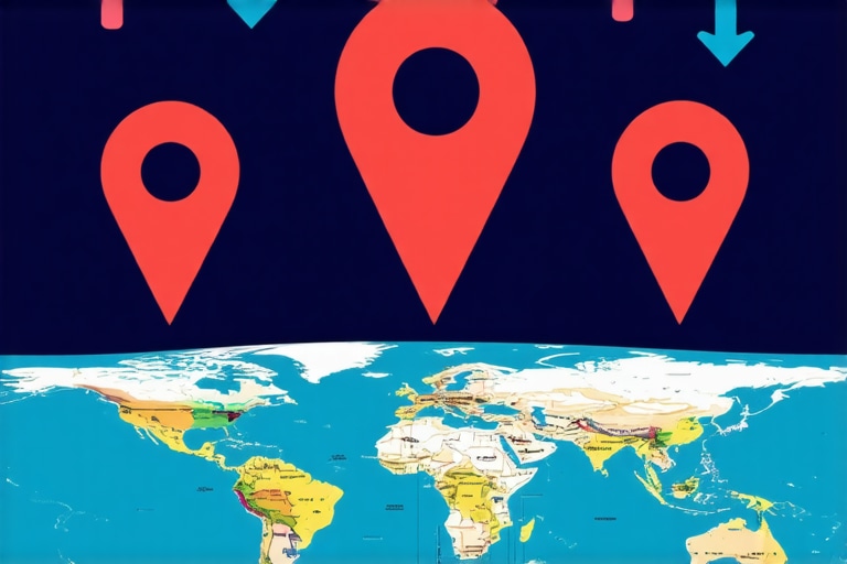 Local business ranking on Google Maps illustration